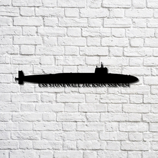 Uss Stonewall Jackson Ssbn 634 Navy Ship Metal Art, Gift For Navy Veteran, Navy Ships Silhouette Metal Art, Navy Home Decor Laser Cut Metal Signs Custom Gift Ideas