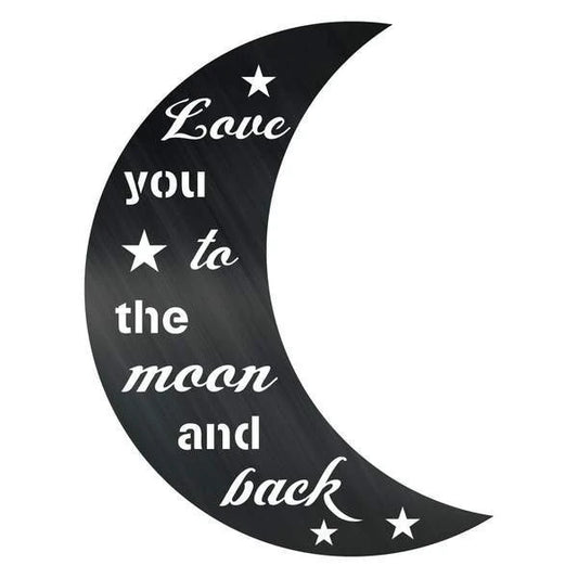 Moon Love Customized Metal Signs Custom Metal Sign Custom Signs Metal Sign - 8 inches - metal sign