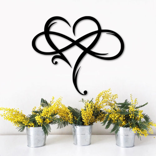 Valentine Metal Infinity Heart Sign Metal Infinity Symbol And Heart Wall Decor Love Sign Wedding Gift Sign Heart Infinity Anniversary Gift Sign