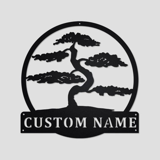 Personalized Bonsai Tree Metal Wall Decor Bonsai Tree Bonsai Tree Metal Sign Bonsai Tree Lover Gift For Bonsai Tree Lover - 8 inches - metal sign
