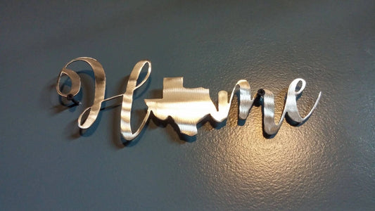 Texas Home Sign Plasma Cut Steel Sign steel Art Cut Metal Sign Wall Metal Art - 8 inches - metal sign