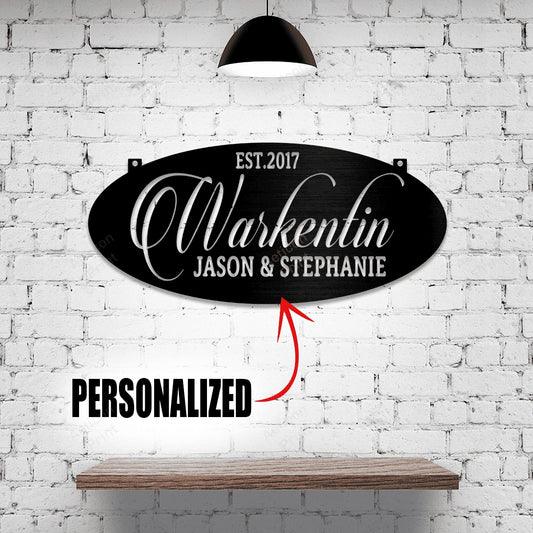 Metal Address Sign , Oval Metal Address, Personal Metal Sign, Custom Name Address Metal Oval Metal Art - metal sign