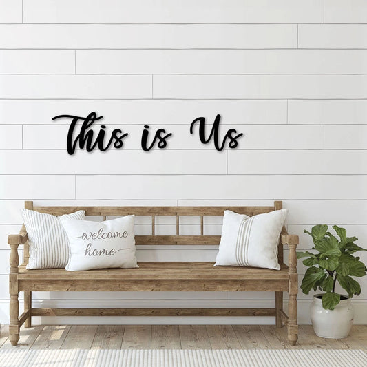 This Is Us Metal Sign, This Is Us Wall Decor, Farmhouse Wall Art, Rustic Metal Sign, Custom Cursive Metal - metal sign