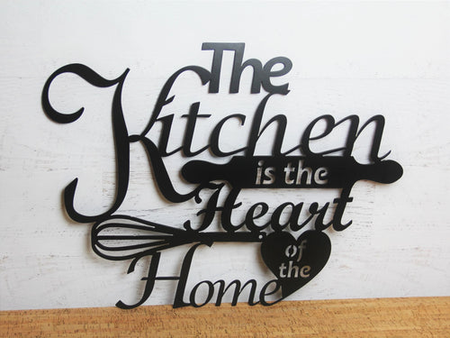 Kitchen Metal Sign Kitchen Decor Decorative Kitchen Art The Kitchen Is The Heart Of The Home Gift For Mom Kitchen Wall Decor