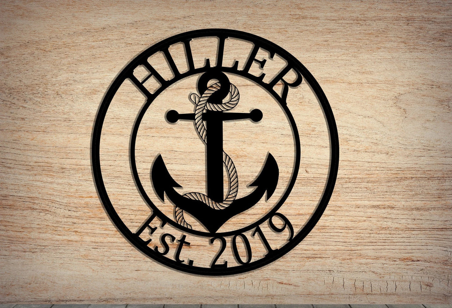 Anchor Sign Nautical Decor Beach Decor Wall Decor Custom Wedding Gift Lake Nautical Sign Anchor Family Name