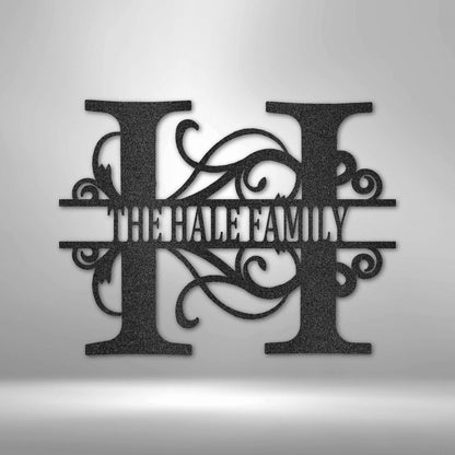 Personalized Split Letter Monogram Steel Art Wall Decor Metal Name Sign Laser Cut Metal Signs Custom Gift Ideas