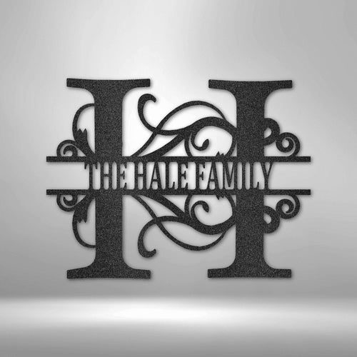 Personalized Split Letter Monogram Steel Art Wall Decor Metal Name Sign Laser Cut Metal Signs Custom Gift Ideas