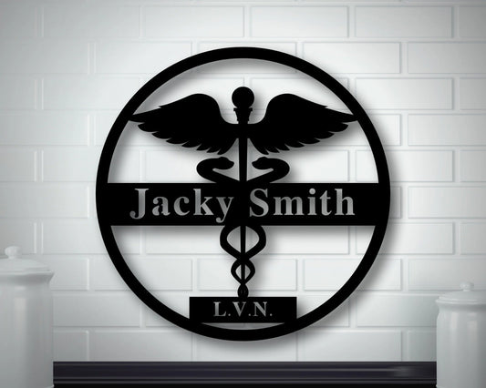 Personalized Metal Nurse Sign, Metal Health Care Sign, Custom Metal Nurse Sign, Personalized Nurse Sign - metal sign