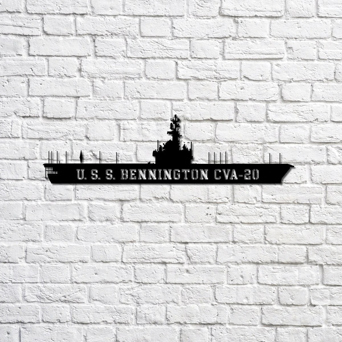 Uss Bennington Cva20 Navy Ship Metal Sign, Memory Wall Metal Sign Gift For Navy Veteran, Navy Ships Silhouette Metal Sign Laser Cut Metal Signs Custom Gift Ideas