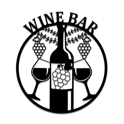 Personalized Grape Cellar Wine Metal Bar Sign, Custom Pub, Tap, Lounge, Caf, Home Wall Decor, Wedding, Anniversary Art Gift For Him her, Metal Laser Cut Metal Signs Custom Gift Ideas
