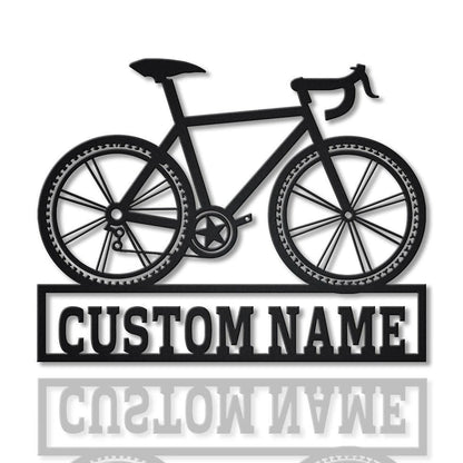 Personalized Bicycle Sport Monogram Metal Sign Art, Custom Bicycle Sport Metal Sign, Hobbie Gifts, Sport Gift, Birthday Gift Laser Cut Metal Signs Custom Gift Ideas