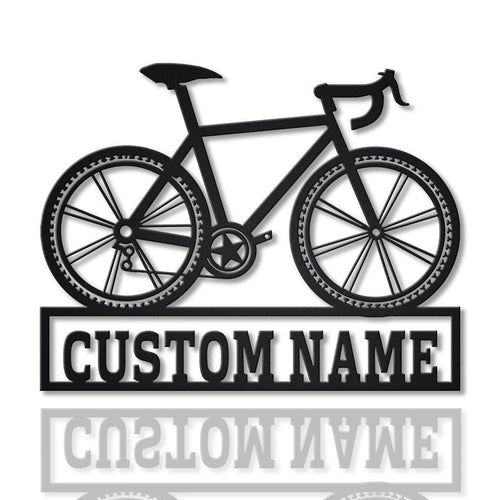 Personalized Bicycle Sport Monogram Metal Sign Art, Custom Bicycle Sport Metal Sign, Hobbie Gifts, Sport Gift, Birthday Gift Laser Cut Metal Signs Custom Gift Ideas