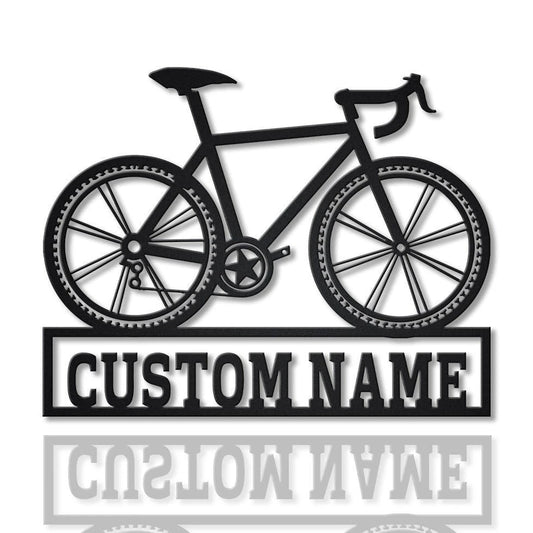 Personalized Bicycle Sport Monogram Metal Sign Art, Custom Bicycle Sport Metal Sign, Hobbie Gifts, Sport - metal sign