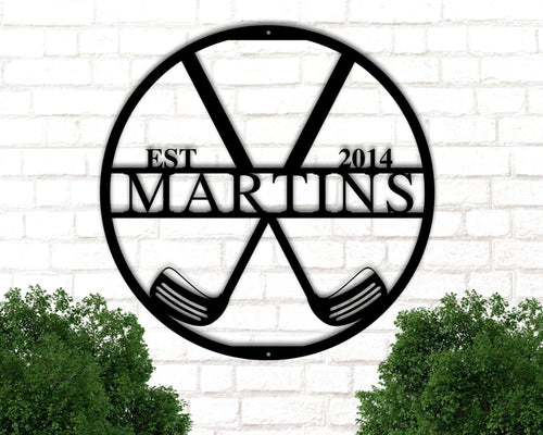 Custom Golf Metal Sign Personalized Golf Gifts For Men Golf Man Cave Golf Family Sign Last Name Metal Sign Family Name Sign Golf Sign