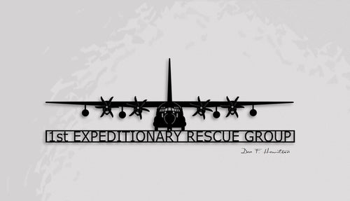 Hc130j 1st Expeditionary Rescue Group Metal Sign Cut Metal Sign Wall Decor