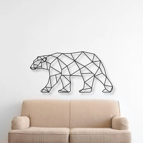 Bear Geometric Bear Wall Decor Animal Decor Metal Wall Decor Living Room Decor Gift For Bear Lover Nursery Decor Kids Room