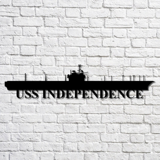 Uss Independence Navy Ship Metal Art, Custom Us Navy Ship Cut Metal Sign, Gift For Navy Veteran, Navy - metal sign