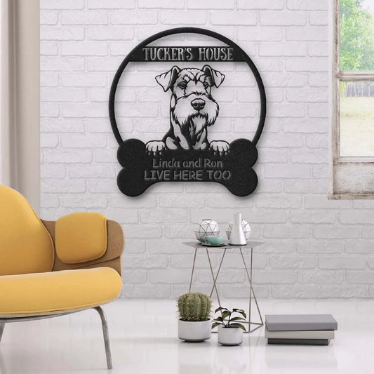 Airedale Terrier Dog Lovers Funny Personalized Metal House Sign Laser Cut Metal Signs Custom Gift Ideas