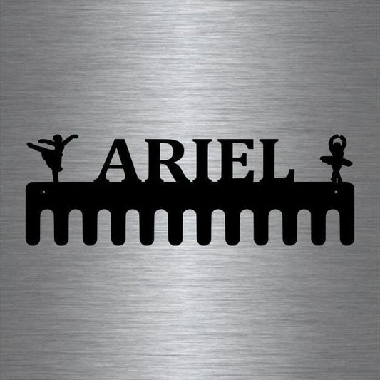 Dance Custom Name Medal Hanger Holder Display Rack 12 Hooks, Cut Metal Sign, Metal Wall Art, Laser Cut Metal Signs Custom Gift Ideas - 8 inches - metal sign