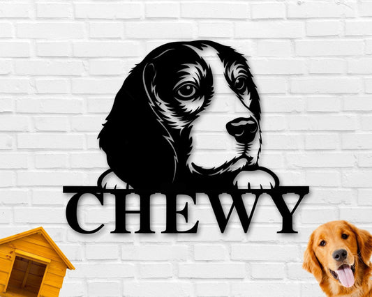 Beagle Dog Sign Beagle Metal Sign Beagle Name Sign Pet Name Sign Dog Lover Sign Gift For Pet