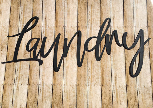 Laundry Metal Sign Metal Word Art Metal Words Cut Metal Sign Wall Metal Art