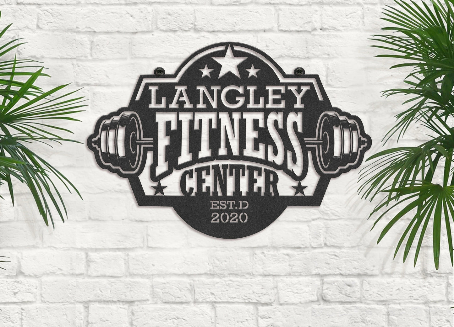 Personalized Your Name Metal Fitness Center Sign, Custom Metal Gym Sign Laser Cut Metal Signs Custom Gift Ideas