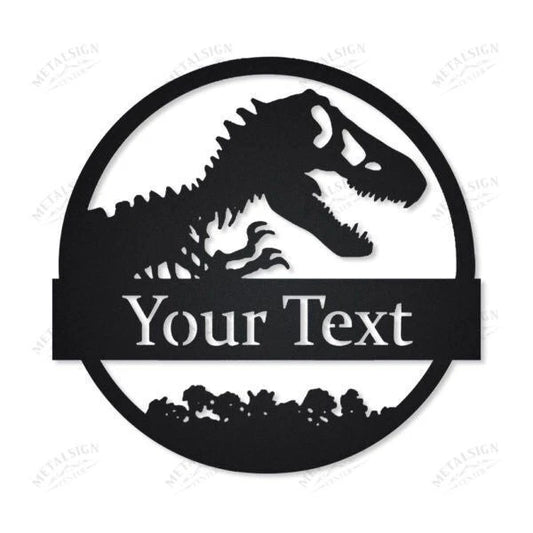 Jurassic Park Monogram Personalized Metal Sign, Cut Metal Sign, Metal Wall Art, Metal House Sign Laser Cut Metal Signs Custom Gift Ideas - 8 inches - metal sign