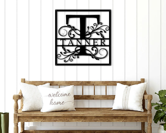 Metal Name Sign For House Last Name Metal Sign Family Name Sign House Name Sign Outdoor Sign Door Sign Rustic Signmetal Sign For Home - 8 inches - metal sign