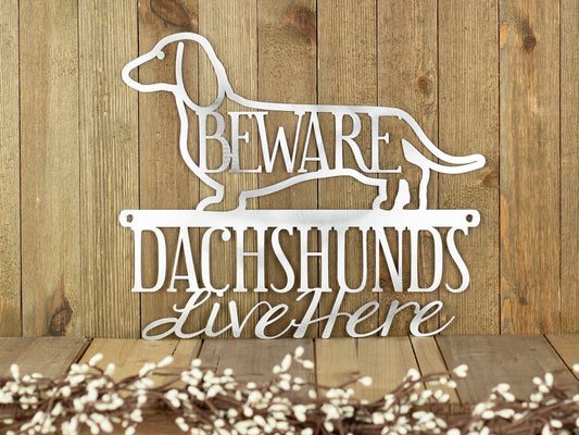 Dachshund Sign Doxie Wiener Dog Dachshund Lover Gift Outdoor Dog Plaque - 8 inches - metal sign