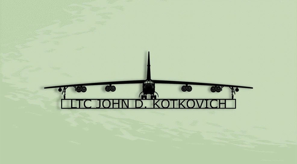 B52 Personalized American Strategic Bomber Aircraft Wall Art Metal Sign, Cut Metal Sign Wall Decor Laser Cut Metal Signs Custom Gift Ideas