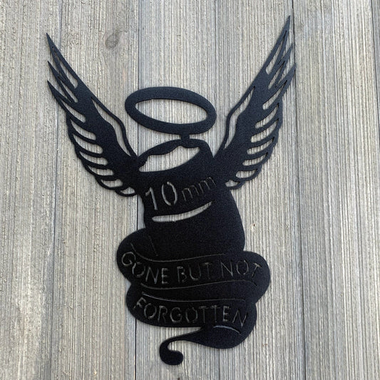 Socket Memorial Metal Sign Cutout Cut Metal Sign Wall Metal Art - 8 inches - metal sign