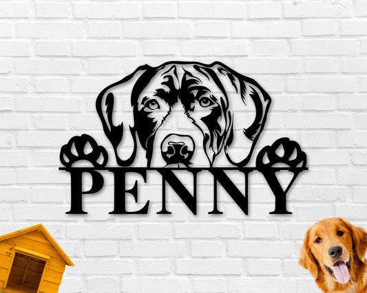 German Shorthair Dog Sign German Shorthair Metal Sign German Shorthair Name Sign Pet Name Sign Dog Lover Sign Gift For Pet Owner Dog - 8 inches - metal sign