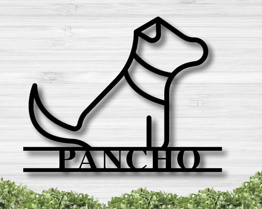 Personalized Pet Name Sign Metal Sign For Dog Personalized Dog Gifts Custom Dog Name Personalized Dog Plaque - 8 inches - metal sign