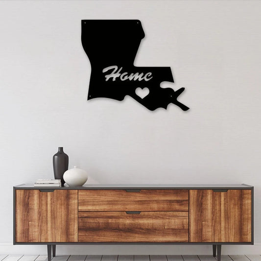 Personalized Map States Metal Sign, Usa State Metal Wall, Custom Metal, Entrance Sign, Ranch Sign - metal sign