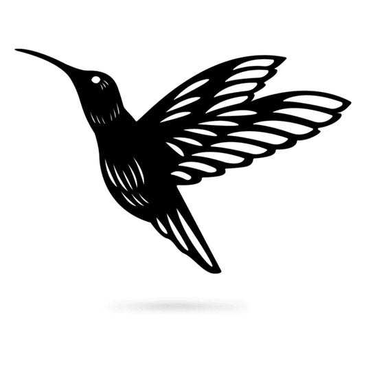 Humming Bird Cut Metal Sign Metal House Sign - 8 inches - metal sign