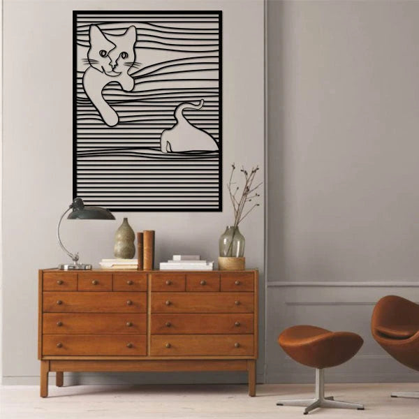 Cat Dad Version 1 Cat Lovers Metal Wall Art Laser Cut Metal Signs Custom Gift Ideas
