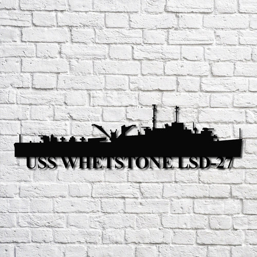 Uss Whetstone Lsd27 Navy Ship Metal Art, Custom Us Navy Ship Cut Metal Sign, Gift For Navy Veteran, Navy Ships Silhouette Metal Art, Navy Home Decor Laser Cut Metal Signs Custom Gift Ideas