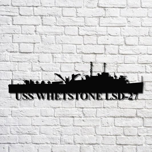 Uss Whetstone Lsd27 Navy Ship Metal Art, Custom Us Navy Ship Cut Metal Sign, Gift For Navy Veteran, Navy Ships Silhouette Metal Art, Navy Home Decor Laser Cut Metal Signs Custom Gift Ideas