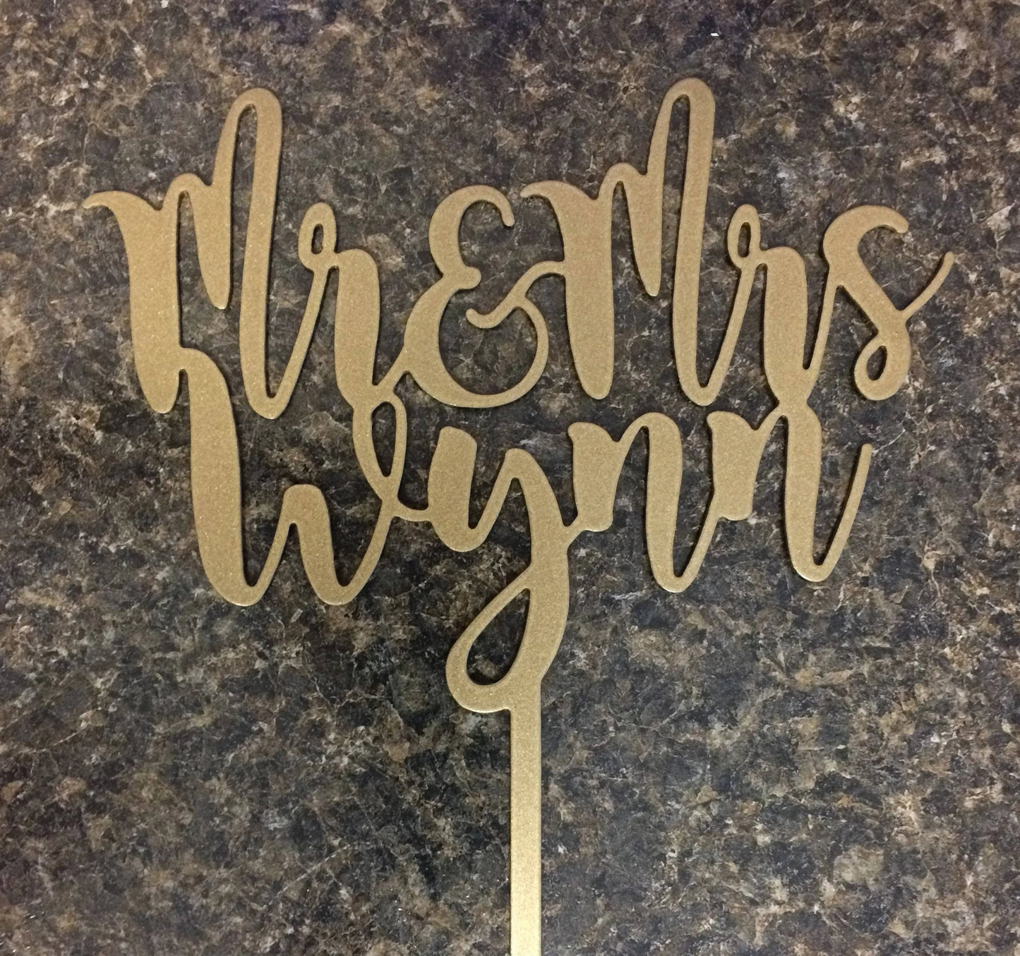 Made To Order Cake Topper Mr. & Mrs. Metal Approx 7 Metal Sign Cut Metal Sign Wall Metal Sign