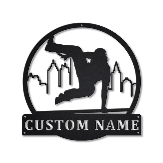 Personalized Parkour Monogram Metal Sign Art, Custom Parkour Metal Sign, Hobbie Gifts, Sport Gift - metal sign