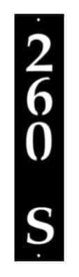 Metal Vertical House Number Sign Metal House Sign - 8 inches - metal sign