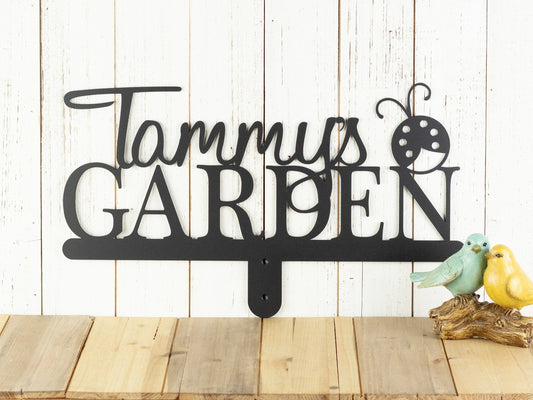 Personalized Sign, Custom Garden, Metal Sign, Gift For Her, Name Sign, Custom, Gift, Garden Name Sign - metal sign