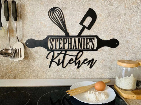 Kitchen I love my Kitchen Personalized Cut Metal Sign Laser Cut Metal Signs Custom Gift Ideas - 8 inches - metal sign