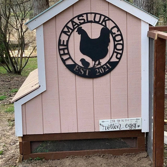 Mothers Day Gift, Personalized Mothers Day Gift, Gift For Mom, Custom Hen House Sign, Hen House Coop - metal sign