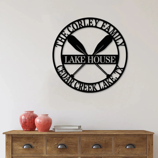 Lake House Signs Outdoor Personalized, Lake House Decor, Lake House Outdoor Sign, Lake Metal Art, Lake - metal sign