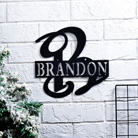 Personalized Wedding Gift,metal Monogram Sign,metal Wall Art,metal Name Sign,personalized Metal - wedding detail