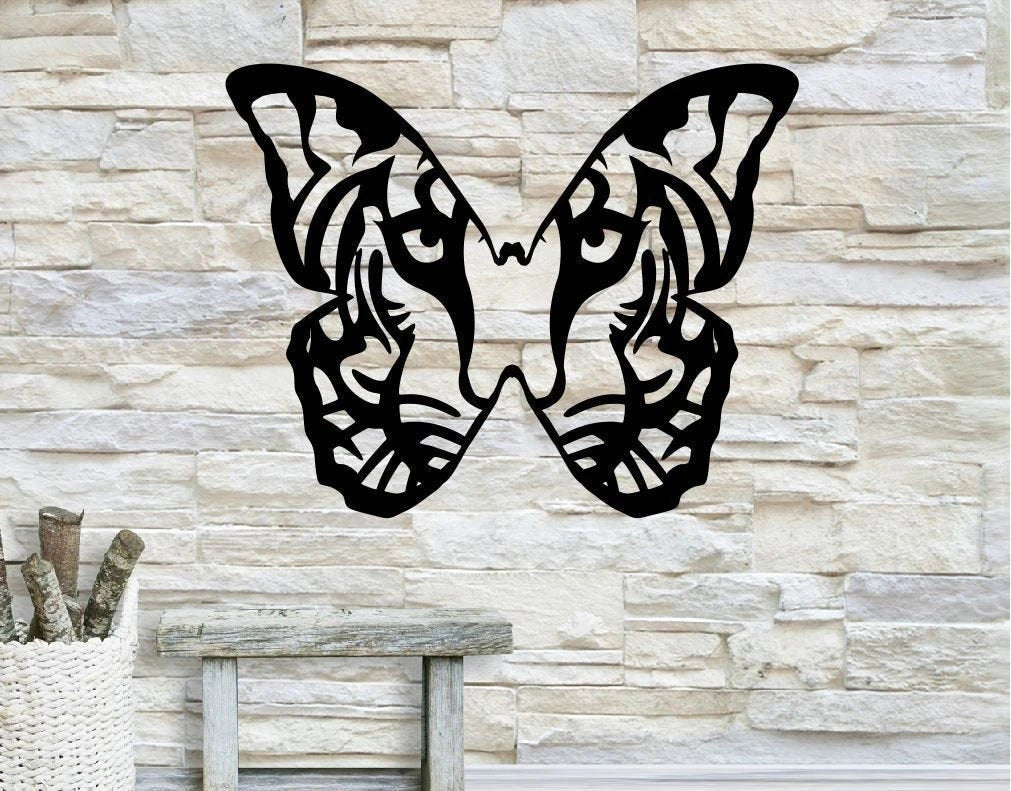 Butterfly Tiger Tiger Butterfly Butterfly Tiger Metal Wall Decor