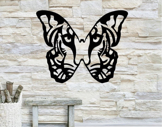 Butterfly Tiger Tiger Butterfly Butterfly Tiger Metal Wall Decor