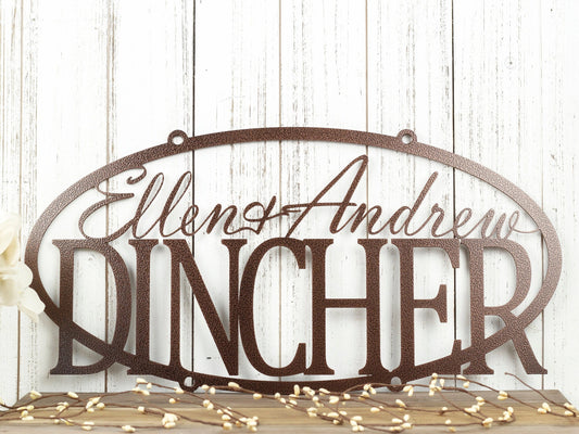 Family Name Metal Sign, Last Name Sign, Custom Sign, Personalized Sign, Metal Wall Art, Outdoor Sign - metal sign