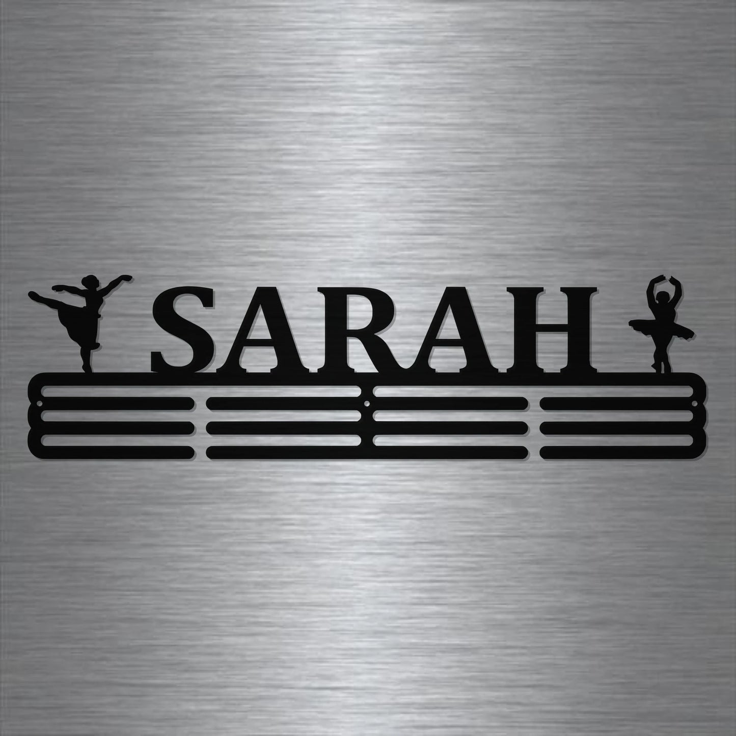 Dance Custom Name Medal Hanger Holder Display Rack 3 Rung, Cut Metal Sign, Metal Wall Art, Laser Cut Metal Signs Custom Gift Ideas